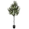 Dekorative Blumen, abnehmbarer künstlicher Olivenbaum, 120/150/180 cm, nordische gefälschte grüne hohe Topfpflanze, Ornament für Heimbüro-Dekoration