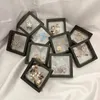 Stojak na biżuterię 10pclot Przezroczysty wyświetlacz pudełka obudowa Pierścień Naszyjka Zorganizowana 3D Plicząca kwadratowa rama magazynowa Kolekcja 230517