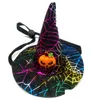 Chien Vêtements Halloween Animaux Chapeau Noir Orange Fleur Citrouille Sorcière Chat Partie Décoratif Réglable Chiot Ornement Drop Delivery Accueil G Dhxup