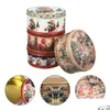 Gift Wrap 4 PCS FESTICE JUL CANDY JARS XMAS DECORATIVE IRON LAGRAG