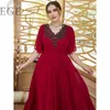 Robes de grande taille soirée rouge élégante pour les femmes potelées robe longue de luxe décontractée 4XL 230518