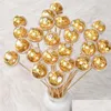 Emballage Cadeau 100 Pcs Acrylique Chocolat Titulaire Bonbons Emballage Boules Bricolage Bouquet Accessoires Saint Valentin Coupe Bouquetcadeau Drop Delivery Dhozx