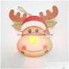 Kerstdecoraties Boom Hangende hanglamp Santa Snowman Deer Design Luminous houten ornament drop levering home tuin festiv dhmbk