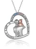 12Pcs Creative Heart Shape Dad Love Pendant Necklace Fashion Daughter Family Jewelry Romantic Father's Day Gifts