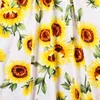 Family Matching Outfits Sunflower Print Dress for Women Girls TwoWays Wear Long Maxi Dresses Mommy and Me Clothes Holiday Beach Look 230518