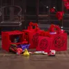 Emballage cadeau boîtes à bonbons de mariage boîte étui chinois faveurs en bois faveur fête chocolat invités Casex rouge traiter creux conteneur