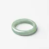 Couple Rings Inner Diameter 15-21mm Natural Emerald A-goods Ring For Men Women Couple Pair Circle Jade Hand Jewelry Wholesale Drop 230518