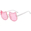 10st Två öronbarns solglasögon med färgglad bågknut som skiner glänsande solglasögon för pojkar och flickor mode selfie glasögon