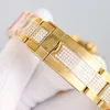 Diamond Watch Heren automatisch mechanisch 7750 Timingfunctie Horloges Saffier 41 mm Dameshorloges met met diamanten bezaaide stalen armband Montre de Luxe