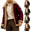 Men's Wool Winter Men Casual Birtish Style Faux Fur Lapel Long Puffy Jacket Male Plus Size Thicken Parka Lot Fashion Warm Thick Coat