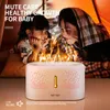 Diffuseurs d'huiles essentielles Flame Air Humidifier Diffuseur d'huiles essentielles Aroma Ultrasonic Mist Maker Aromatherapy Humidifiers Diffusers Fragrance Home Car 230517