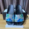 2023 Platform Designer pantofola Rubber Slides Sandal G Floral brocade Fashion Mens slide Gear bottoms Infradito a righe Womens Designer Mocassini Sandali