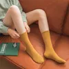 Socks Hosiery Japanese style pile tube socks female stockings all season retro solid color cotton female socks high school girls short socks sox P230517