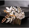 Crystals Beading Bridal Hair Combs Crown Tiara Wedding Hair Accessories Women Handmade Headband Ornaments Female Prom Headdress Hairband Headwear ZJ10