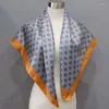 Sciarpe Double-Sided 90 Sciarpa di seta Fazzoletto da collo Scialle di lusso da donna Capo Moda Testa Hijab per avvolgere i capelli