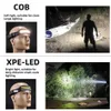 Induction Headlamp COB LED Head Lamp with Built-in Battery Flashlight USB Rechargeable Head Lamp 5 Lighting Modes Head Light W689