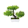 Kwiaty dekoracyjne sztuczne rośliny sosna symulacja bonsai mały drzewo garnek disted plastikowy dom el ogrodowe ozdoby ogrodowe