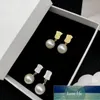 Classic Pearl Earrings damesstijl eenvoudige elegante hoogwaardige zilveren naaldoorbellen