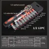 Electric Wrench 12pcs 14 38 12 tums Socket Drive Ratchet Wrench Set Multi-Function Spanner Bicycle Motorcykelbil Reparationsverktyg 230517