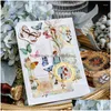 Gift Wrap 30pcs Vintage Golden Border Futterfly Flower Stickers Diy Diy Journal Decor Frame Label Sticker Scrapbooking Supplies Dr DH0X7