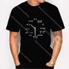 Heren t shirts zomer mannen lichtgevende wiskunde-klok print shirt mode grappig grafisch t-shirt katoen mannelijk tee tops cadeau mujer hombre camiseta