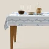 Nappe Nordic Vintage Ins Bleu Rose Imprimé Convient Pour Café Restaurant Pique-Nique Fête Maison