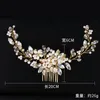 Crystals Beading Bridal Hair Combs Crown Tiara Wedding Hair Accessories Women Handmade Headband Ornaments Female Prom Headdress Hairband Headwear ZJ08