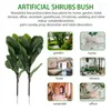 Decorative Flowers SEWS-Artificial Plants Fiddle Leaf Fig Faux Ficus Lyrata Tree Fake Green Bushes Greenery For Garden Porch Window Box