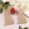 Autres fournitures de fête festive Lapin de jute de Pâques Drapeau suspendu Guirlande de banderoles vintage pour une décoration heureuse 2,5 mètres Drop Delivery Dheyp