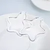 Boucles d'oreilles créoles classique en acier inoxydable pentagramme étoile Simple géométrique pour femmes filles fête d'anniversaire bijoux cadeau