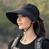 Brede rand hoeden emmer vrouwen zomerzon wandelen voor tuinieren vissen windbescherming dropship 230517