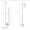 Floor Lamps Milky White Glass Standing For Living Room Lights Bedroom Marble Stand Light Modern Lamp LED Decorative Foyer