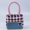 Stuff Sacks New Fashion Color Block Handbag for Women Designer High Quality Hand-woven Ladies Party Bag Top-handle Beach Bag