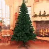 Neuer 1,8 m langer Weihnachtsbaum, 650 Stück, faltbar, stabil, mit Metallhalterung, schnelle Montage, feuerfest, grün, PVC, künstlicher Weihnachtsbaum
