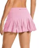 Tennis Skirts Pleated Yoga Skirt Gym Clothes Women Running Fitness Golf Pants Shorts Sports Back Waist Pocket Zipper di_girl Golf clothes