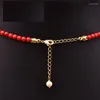 Girocollo Collana di corallo d'acqua dolce naturale Donna Ciondolo regalo per festa nuziale Boutique di moda Perline Gioielli Accessori per costumi