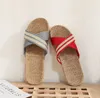 Slippers Couple Indoor Home Linen Summer Cotton and Linen Thickened Slippers House Sandals Men Light Cool Floor Hemp Shoes Women Y
