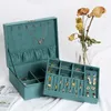 Sieradenstand Doublelager Velvet Box European ketting opberghouder Grote ruimtevaart kist Verjaardagsgeschenk 230517