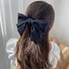 Sombreros Accesorios para el cabello Mujeres Arco grande Horquilla Verano Gasa Gran Bowknot Mancha Arco Barrettes Mujeres Color sólido Cola de caballo Clip Accesorios para el cabello 230517