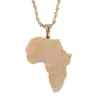 Chaînes En Acier Inoxydable Afrique Carte Pendentif Colliers Unisexe Femmes Hommes Africain Ethnique Chaîne Bijoux