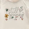 Kläduppsättningar Småbarn Infant Baby Girls Summer Clothing Set Outfit Kort ärm T-shirt med blommiga tryckshorts och pannband