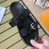 Real Leather Slippers Designer Women Platform Slides TIPPI Fashion Vintage Gladiator Sandals Brown Black White