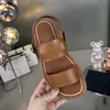 Designer Women Luxury Slippers High Quality Womens Slides fashion TRIOMPHE cow leather Sandals Summer Beach Slippers with box