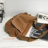 Evening Bags Logy Cotton Teenager Casual Canvas Big Capacity Shoulder Bag For School Female Multi-pockets Book Slouchy Messenger