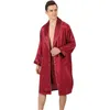 Men's Sleepwear Men's Men's Satin Robe Kimono Long Blue Striped Bathrobe Pajamas Nightgown Home Clothing