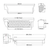 Reserv Li-ion batteripaket 36v 48v 14AH 504WH 672WH för HIMO C20 C26 C30 250W 350W 500W EBIKE