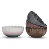 Bowls Japanese Retro Dish Plate Ceramic Large Fruit Bowl Tableware Dishes Household Salad Kiln Deep Lotus Dinnerware