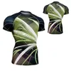 Racing Jackets GRID BIRDS Technical Graphic Short Sleeve Second Skin Rash Guard Compression Base Layer Gym Bodybuilding Training Fitness