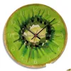 Horloges Murales Fruits Horloge Orange Citron Fruits Citron Vert Pomelo Cuisine Moderne Montre Décor À La Maison Art Tropical Montre Drop Delivery Jardin Dh8Js