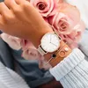 Wristwatches Customer Luxo Rose Gold Gold Women Women Bracelet Watches Top Brand Ladies Quartz Aço de aço Relogiowrist Relogiowrist